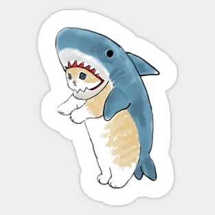 vintage-cat-shark Sticker